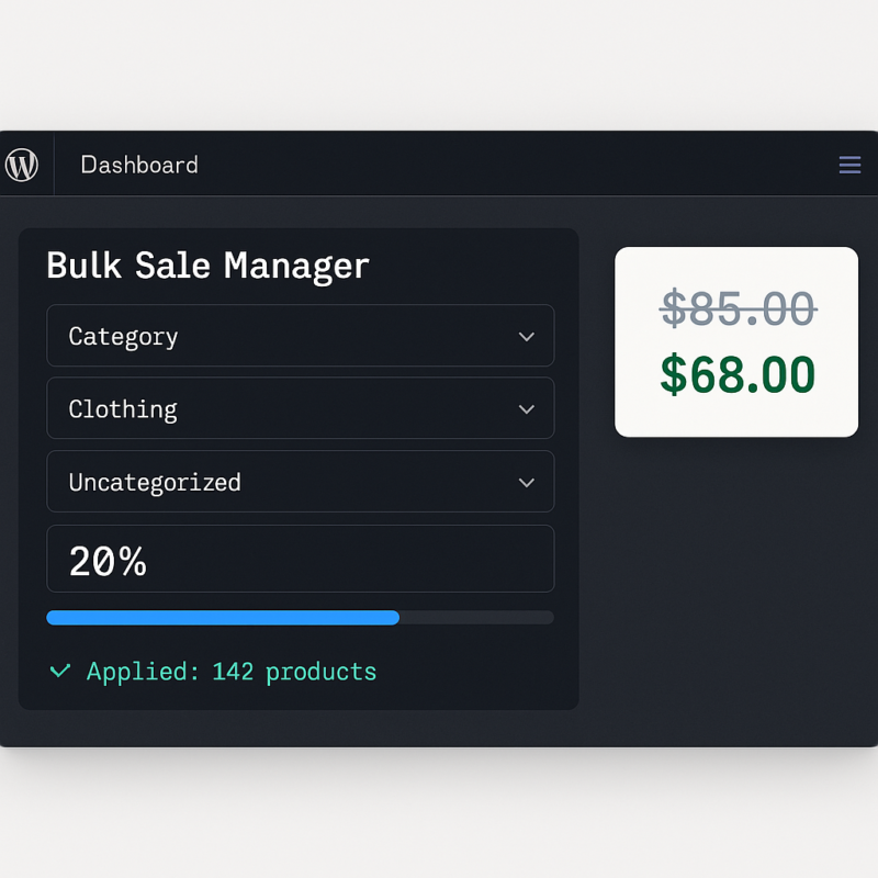 Bulk Sale WooCommerce – Bulk Sale Manager for Woocommerce products