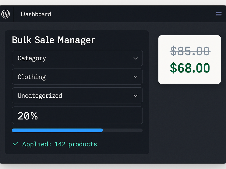 Bulk Sale WooCommerce – Bulk Sale Manager for Woocommerce products