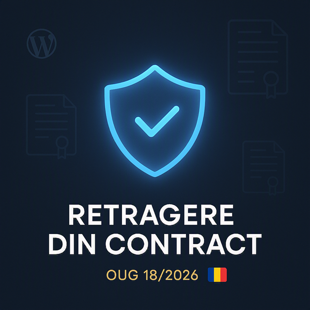 Retragere din Contract – Single Site – OUG 18/2026 | WooCommerce Withdrawal Button